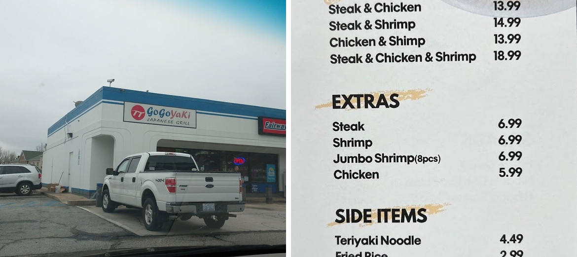 GogoYaki Japanese Grill Menu
